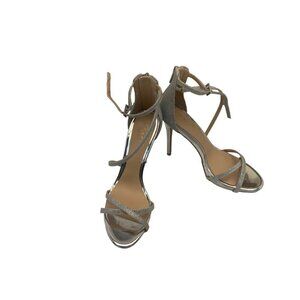 Badgley Mischka Silver Jewel Gorgeous High Heel Sandals. Sz 7.5